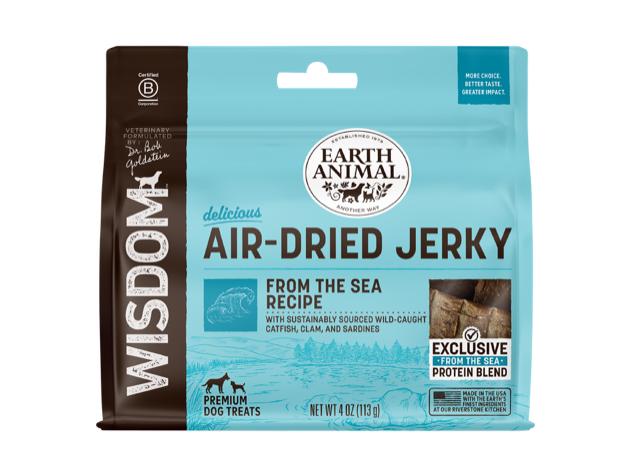 Earth Animal Wisdom Jerky From the Sea Air-Dried Dog Treats, 4-oz