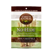 Earth Animal No-Hide Pork Stix Chew Dog Treat, 10-pack