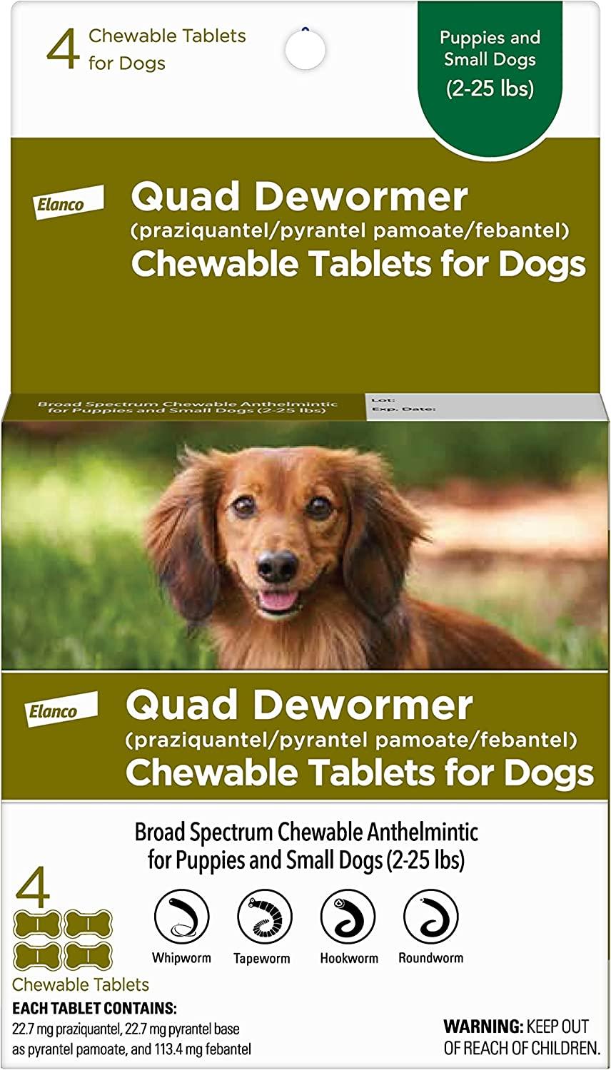 Elanco Quad De-Wormer for Small Dogs, 4-count