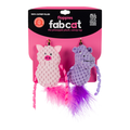Fabcat Hippo & Pig Floppies Cat Toys with Catnip, 2-Pack