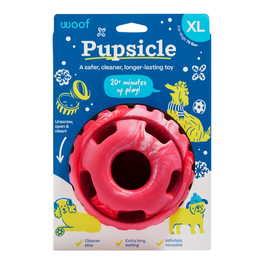 Woof The Pupsicle Treat Dispensing Dog Toy Holiday Edition