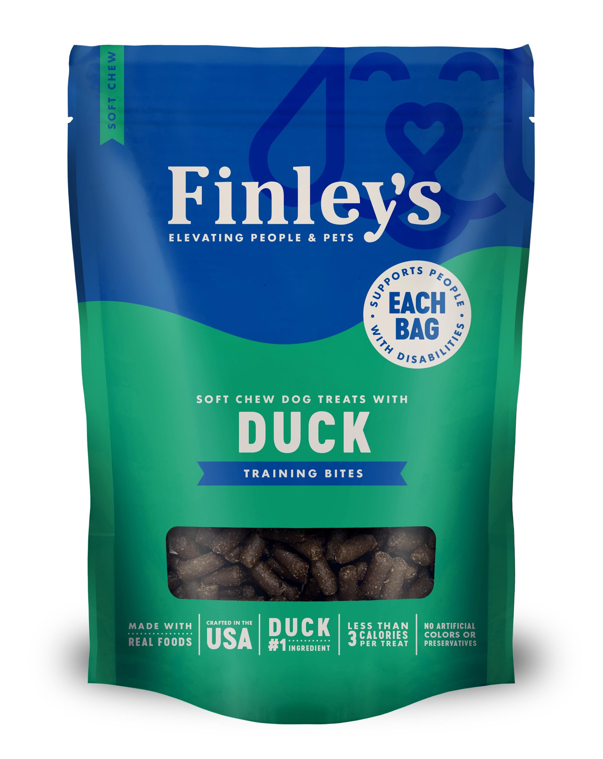 Finley's Duck Training Bites Soft Chew Dog Treats, 6-oz