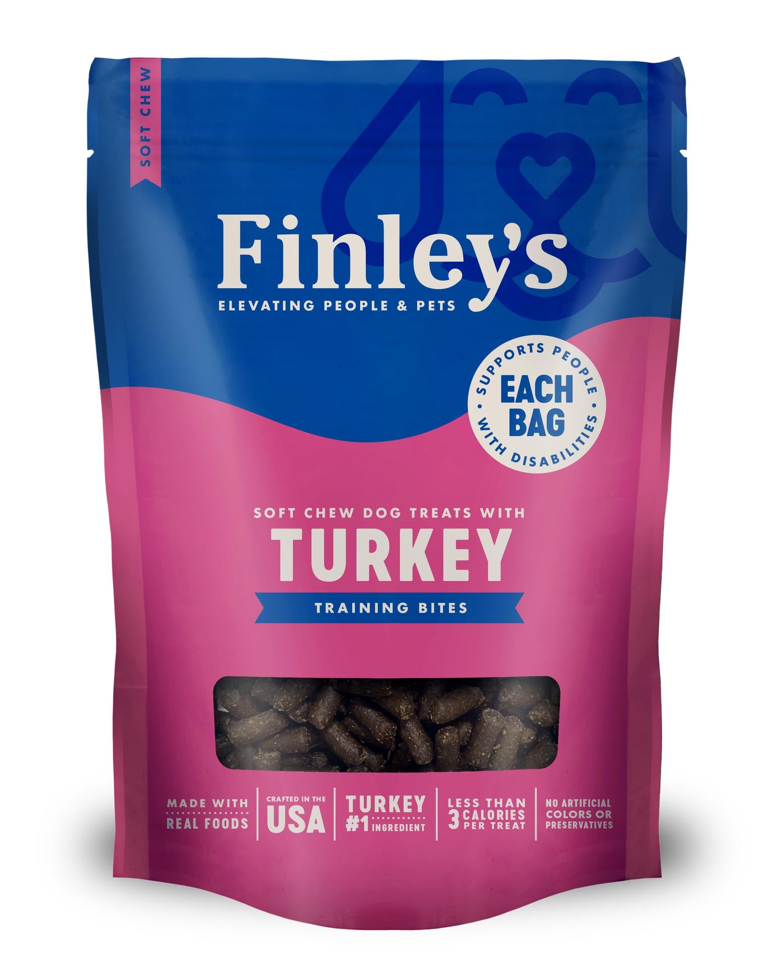 Finley's Turkey Training Bites Soft Chew Dog Treats, 6-oz