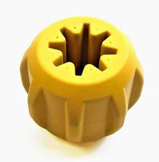 SodaPup Industrial Gear Treat Dispenser Dog Toy, Yellow, Large