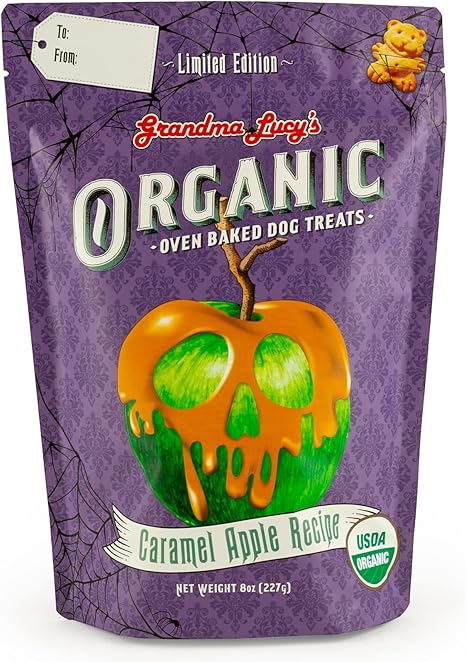 Grandma Lucy's Organic Caramel Apple Oven Baked Dog Treats, 8-oz