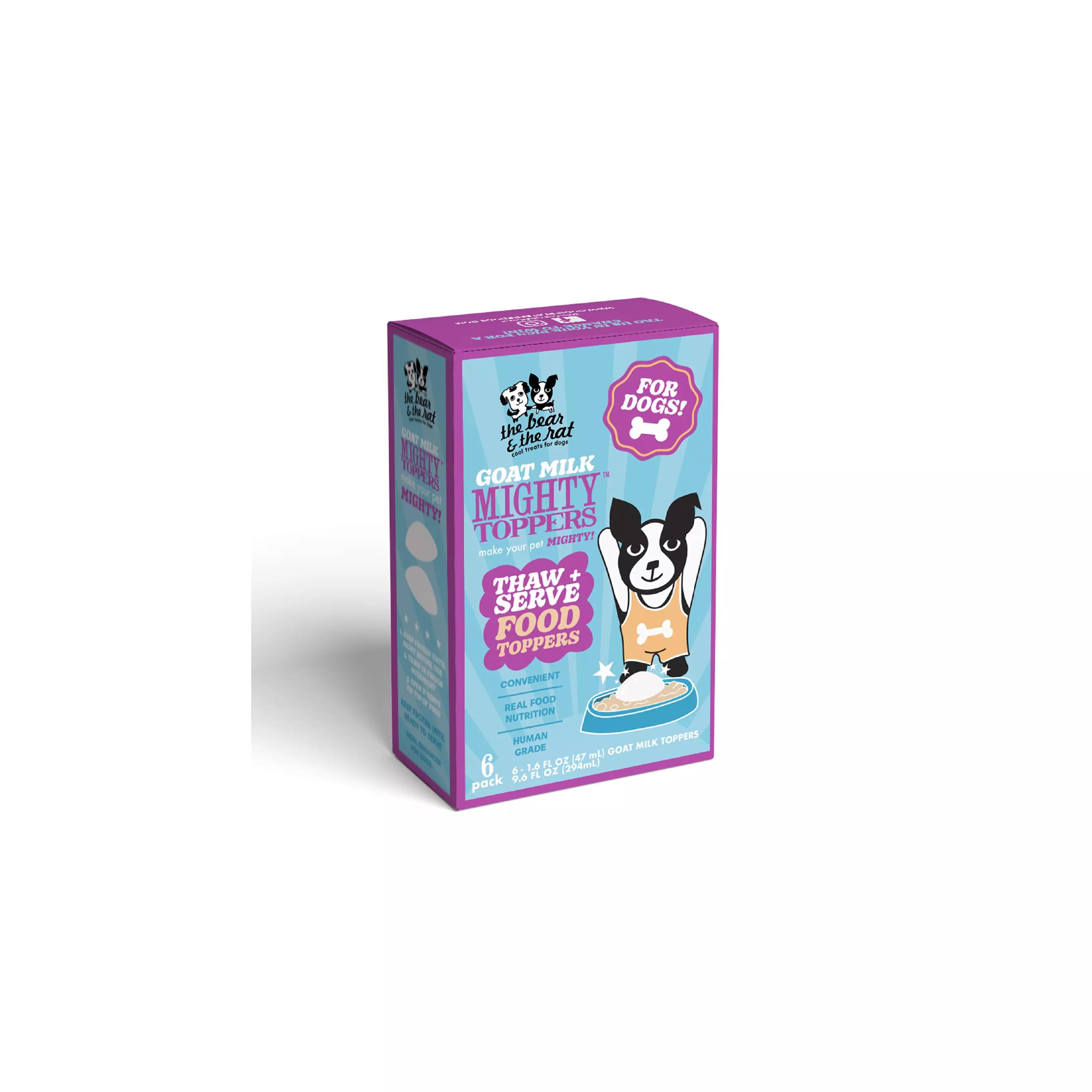 The Bear & The Rat Goat Milk Mighty Toppers Dog Treats, 6-pk