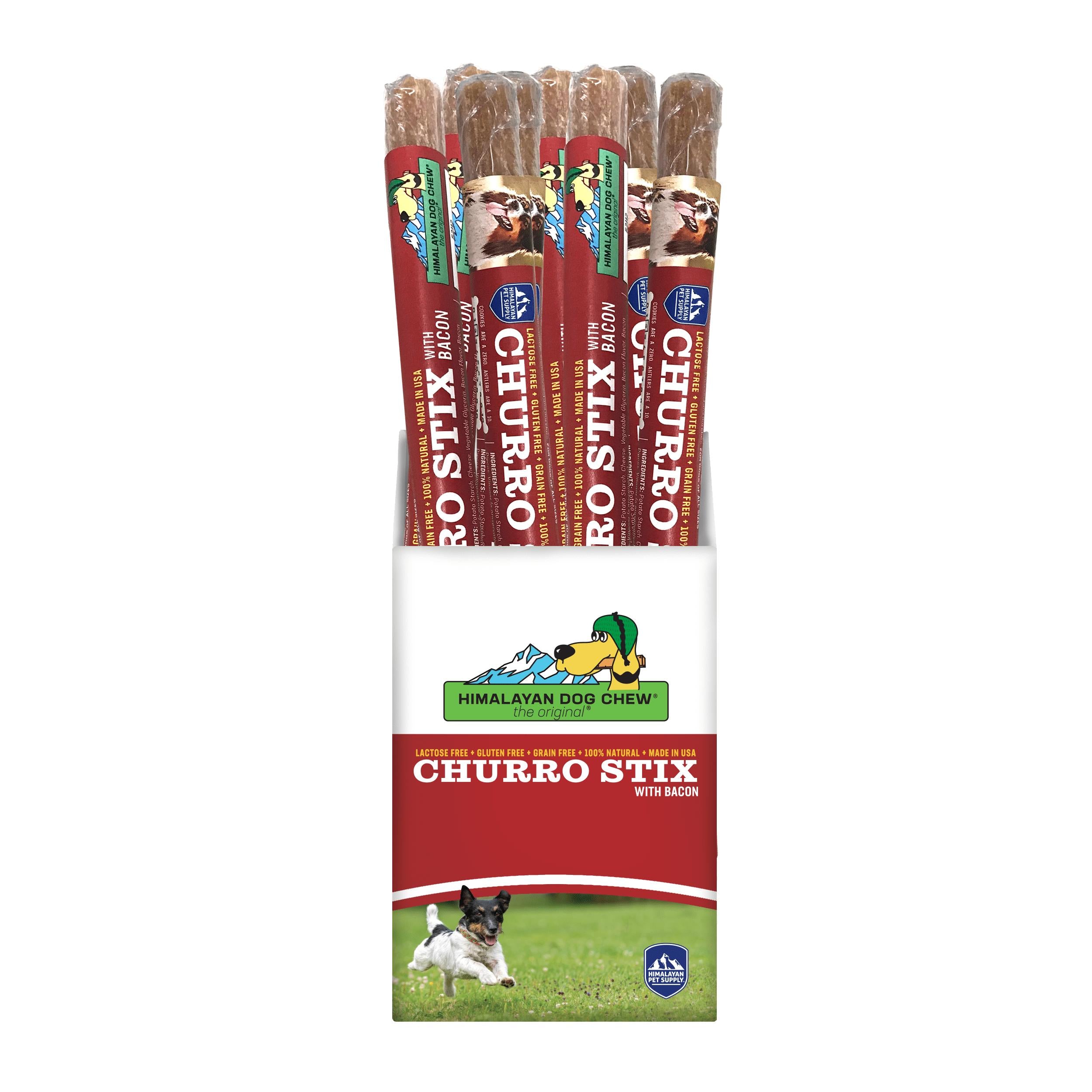 Himalayan Pet Supply Churro Stix Bacon Dog Treats, 10-in