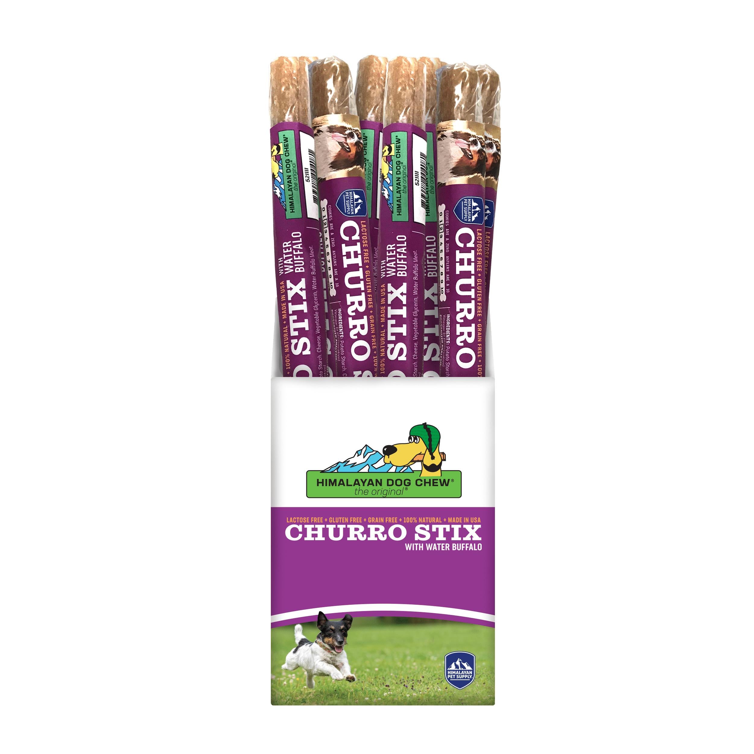 Himalayan Pet Supply Churro Stix Water Buffalo Dog Treats, 10-in