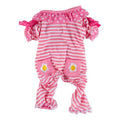 Hip Doggie Stripe Daisy Jammies Dog Pajamas, Pink, Small