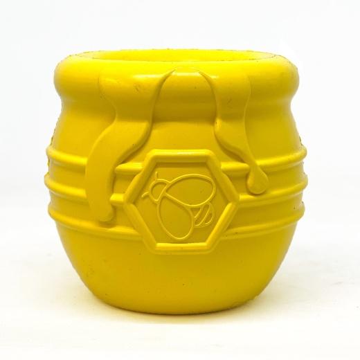 SodaPup Honey Pot Treat Dispenser Dog Toy Dog Toy, Yellow, Large