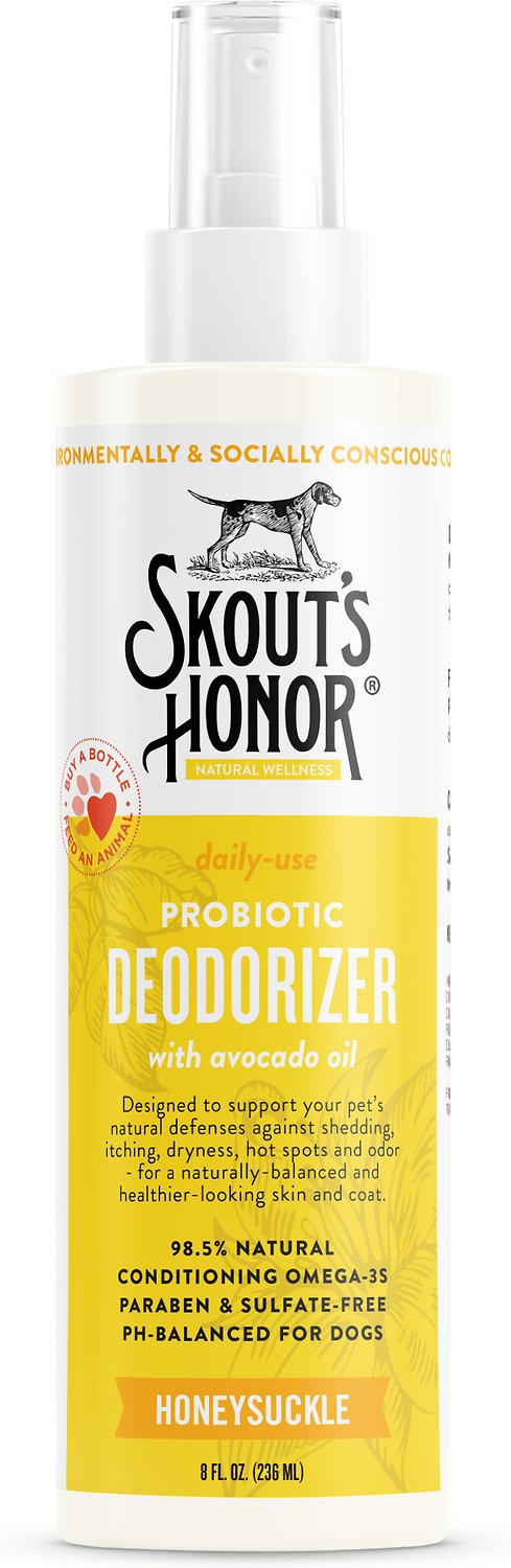 Skout's Honor Probiotic Honeysuckle Daily Use Pet Deodorizer, 8-oz