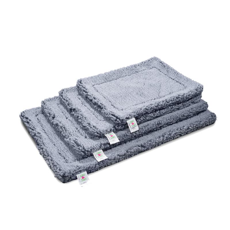 HuggleHounds Limited Edition HuggleFleece Dog Mat, Gray, Large