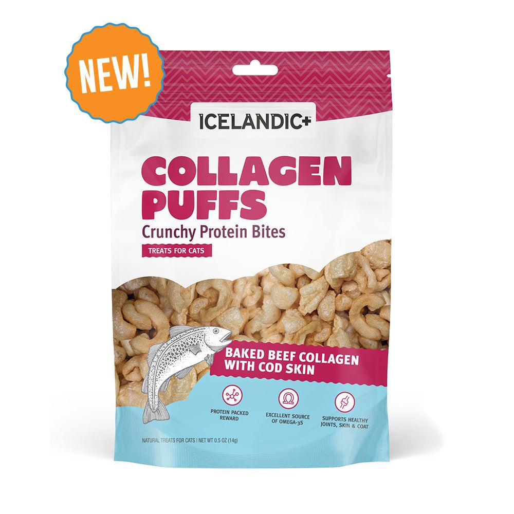 Icelandic+ Beef Collagen Puffs with Cod Skin Cat Treats, 0.5-oz