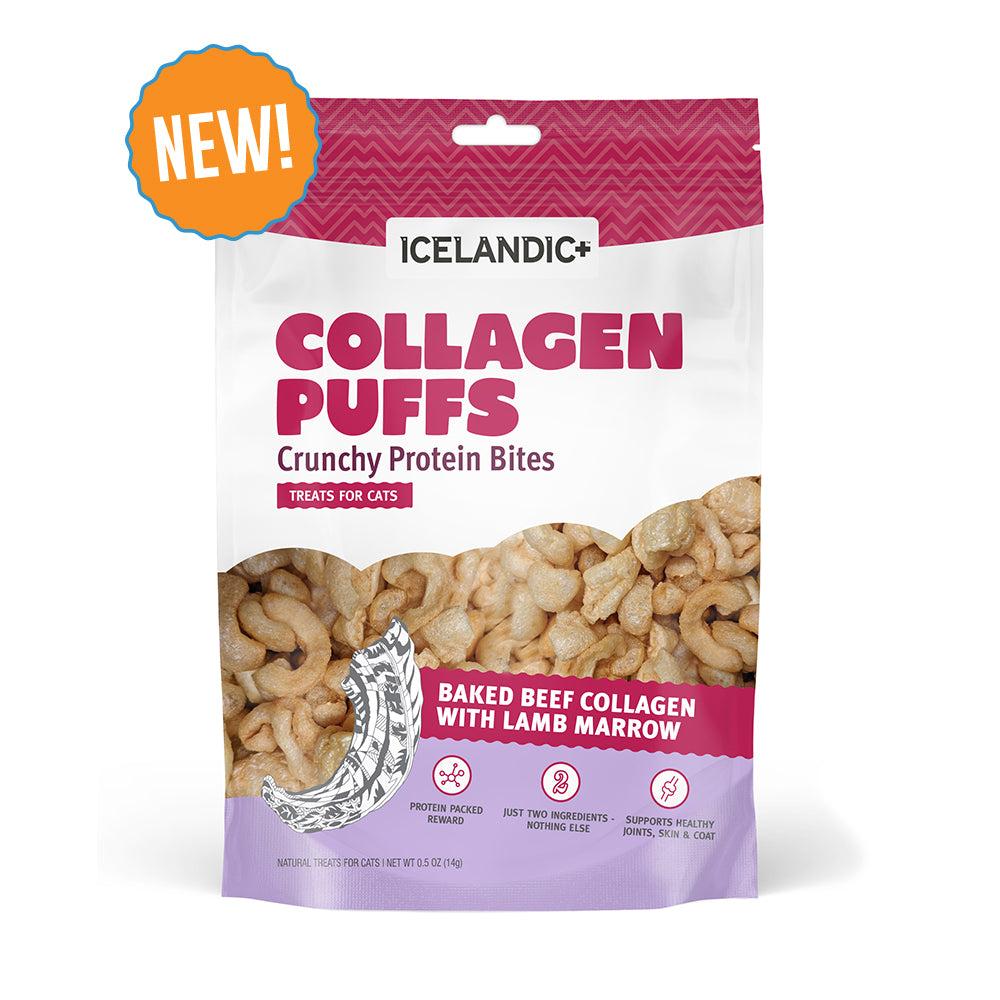Icelandic+ Beef Collagen Puffs with Lamb Marrow Cat Treats, 0.5-oz