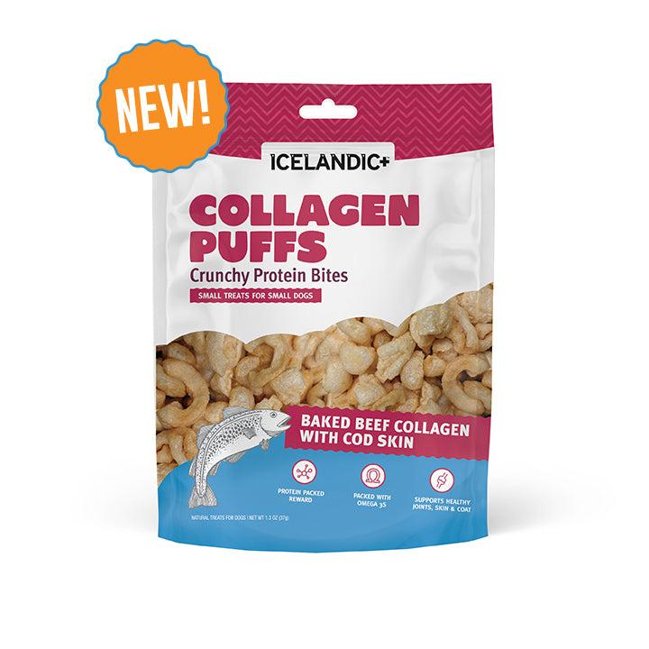 Icelandic+ Beef Collagen Puffs with Fish Small Dog Treats, 1.3-oz