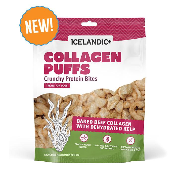 Icelandic+ Beef Collagen Puffs with Kelp Small Dog Treats, 1.3-oz