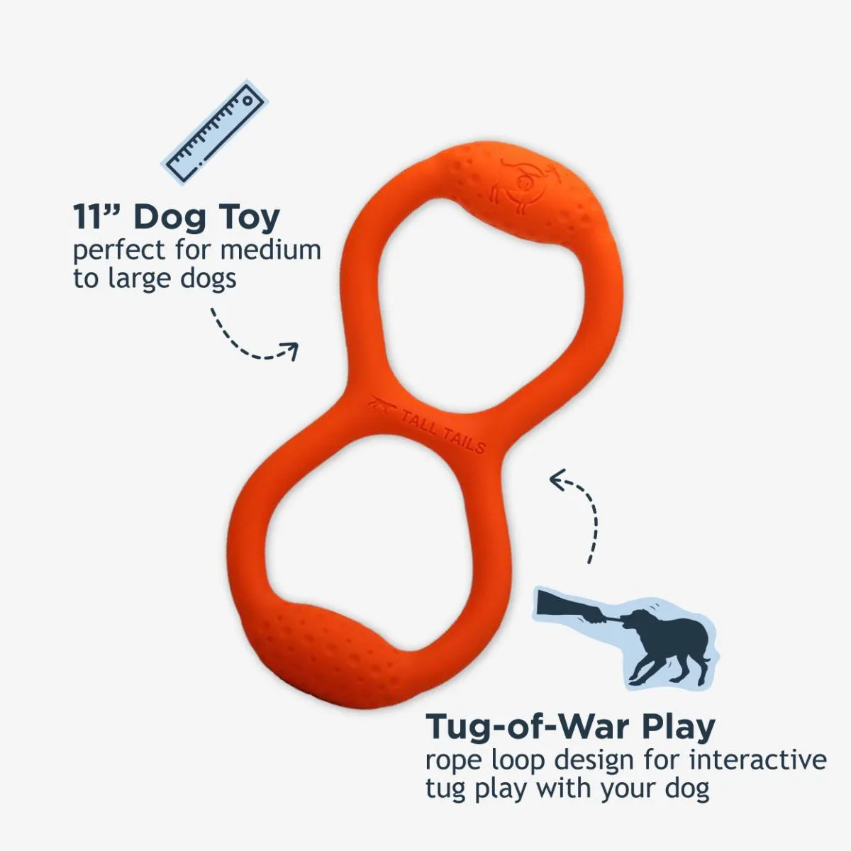 Tall Tails GOAT Natural Rubber Tug Dog Toy