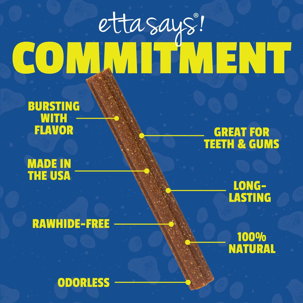 Etta Says! Flavor Fusion Dog Chew – Duck & Pumpkin