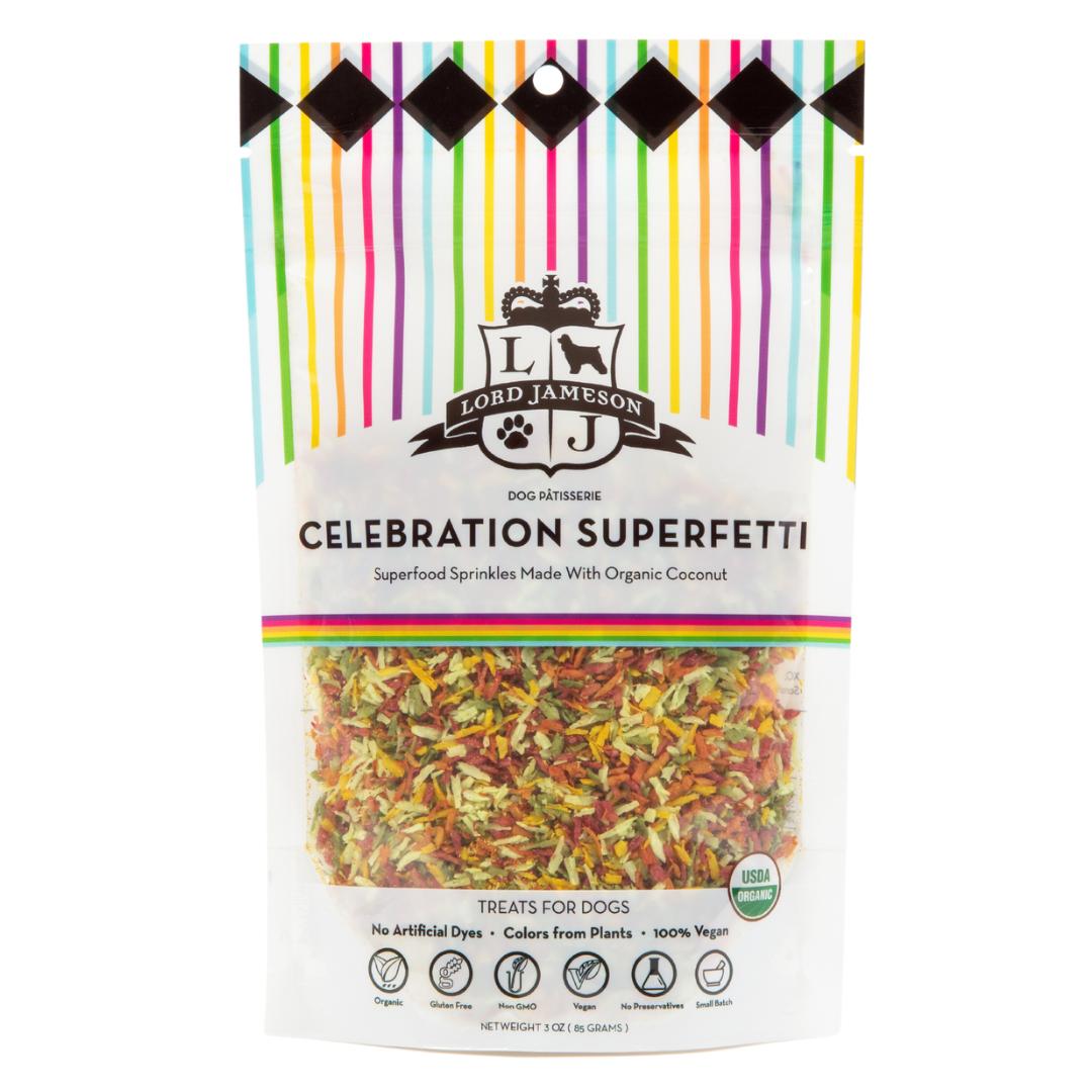 Lord Jameson Celeration SuperFetti Sprinkles Organic Dog Treats, 6-oz