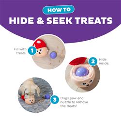 Outward Hound Nina Ottosson Snack Palz Mushroom – Interactive Plush Dog Puzzle Toy