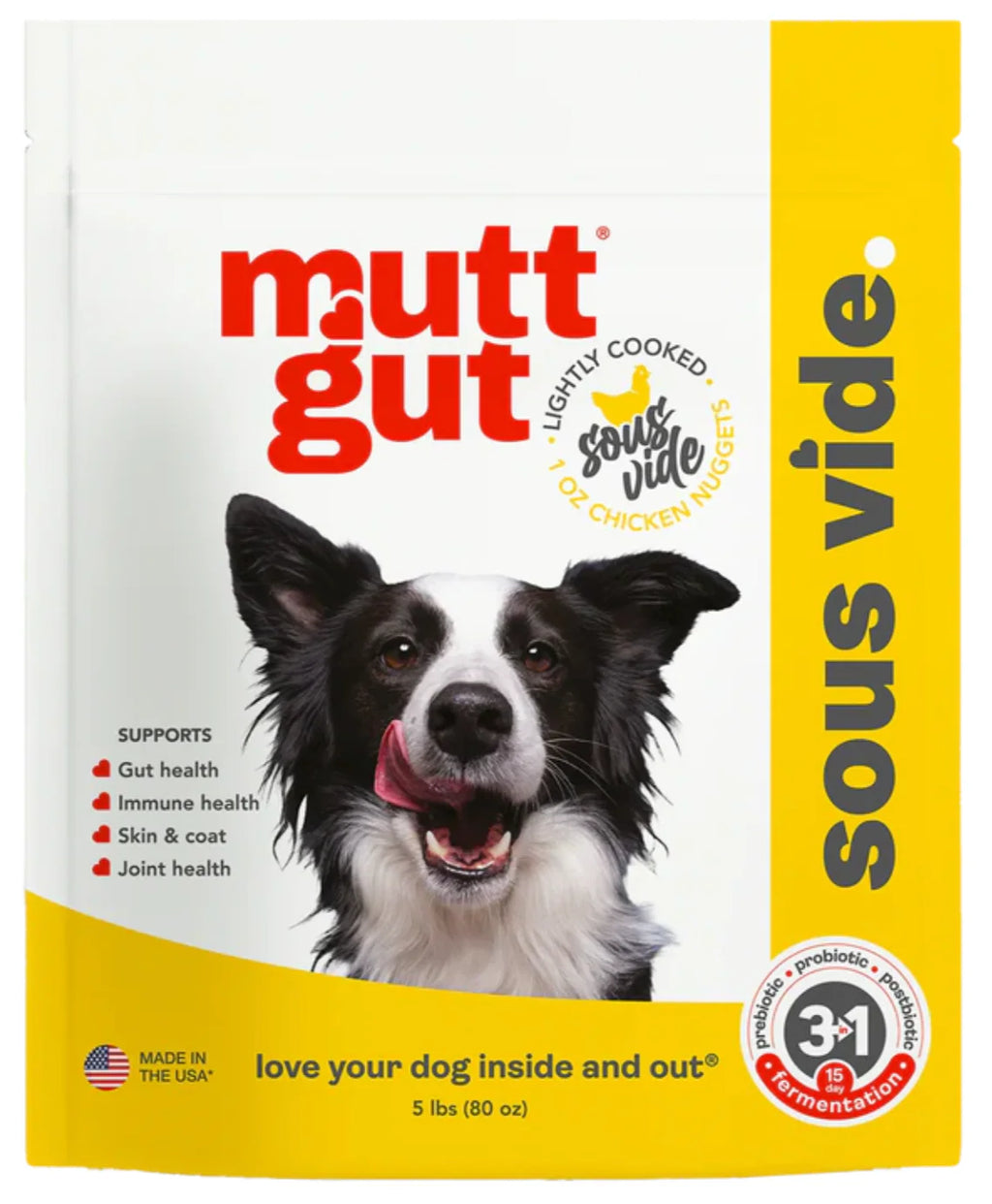 Mutt Gut Dog Microbiome Sous Vide Chicken Frozen Food
