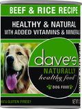 Dave's Pet Food Naturally Healthy Beef & Rice Recipe Canned Dog Food, 13.2-oz