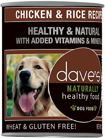Dave's Pet Food Naturally Healthy Chicken & Rice Recipe Canned Dog Food, 13.2-oz
