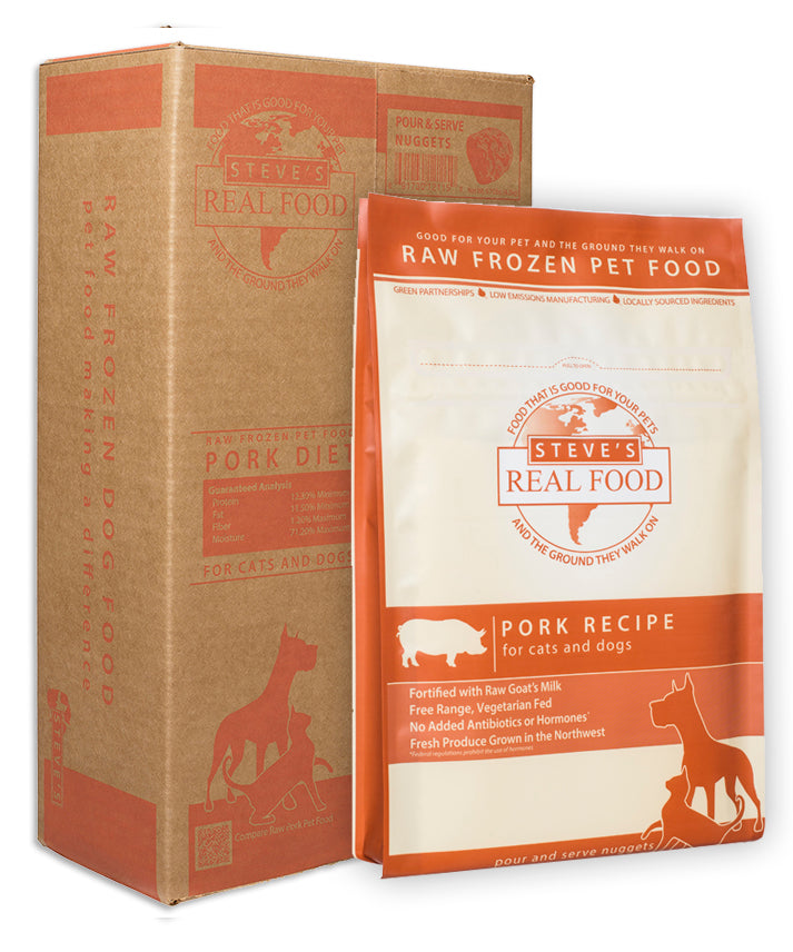 Steve's Real Food Pork Nuggets Raw Frozen Dog & Cat Food