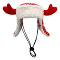 Huxley & Kent Antler Hat with SnugFit for Pets, Red Fairisle, Large