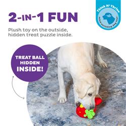 Outward Hound Nina Ottosson Fruity Findz Strawberry – Interactive Plush Dog Puzzle Toy