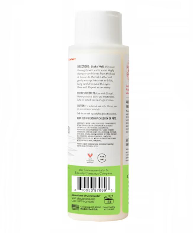 Skout’s Honor Probiotic Sunkissed Coconut Dog Shampoo & Conditioner – 16 oz