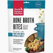 The Honest Kitchen Bone Broth Bites Turkey Dog Treats, 8-oz