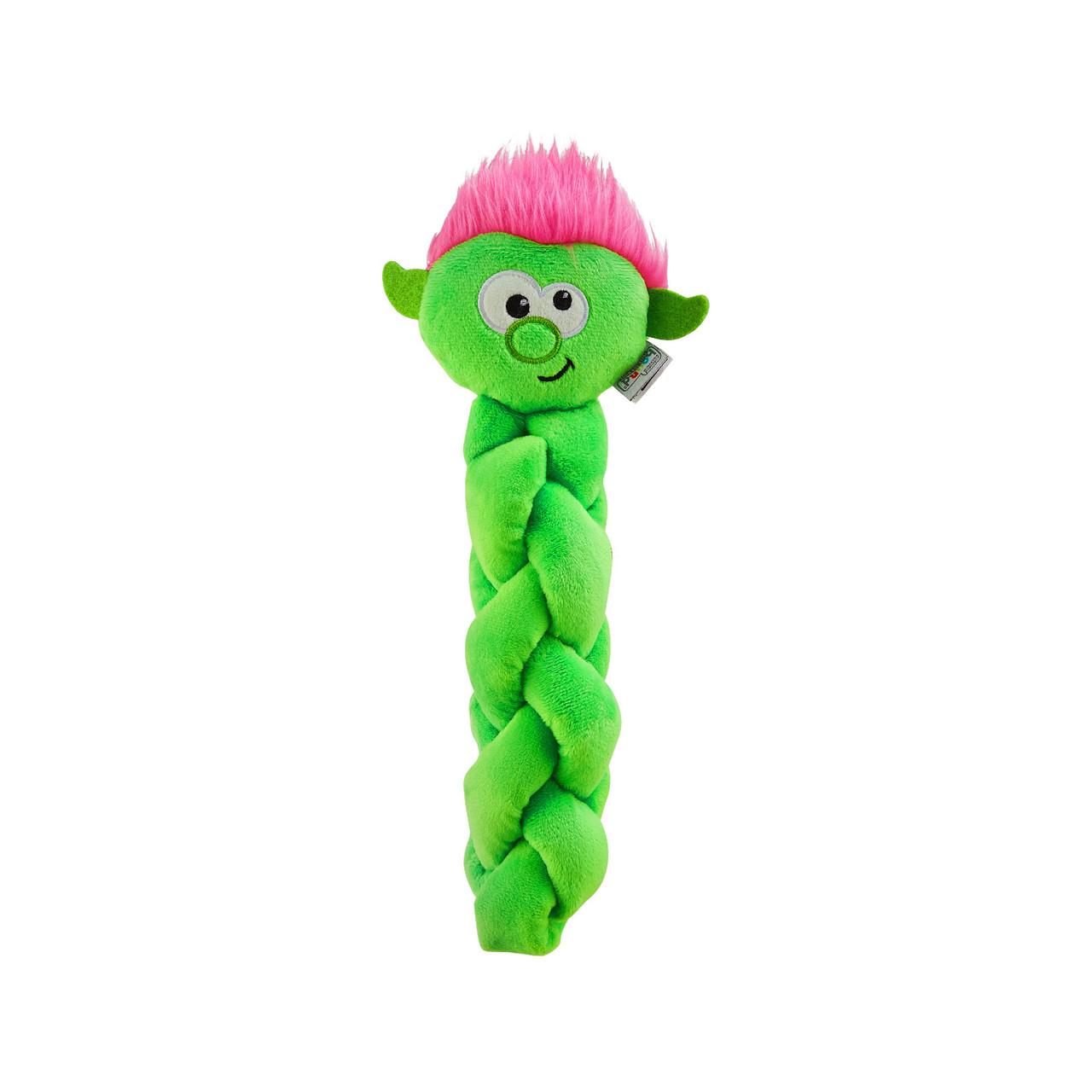 Outward Hound Nina Ottosson Twistiez Interactive Treat Puzzle Plush Dog Toy, Green, Small