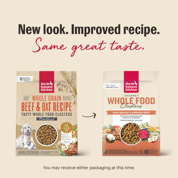 The Honest Kitchen Whole Food Clusters Beef & Oat Whole Grain Dry Dog Food