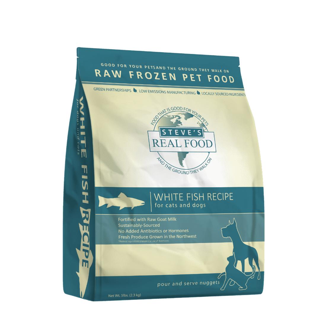 Steve's Real Food Whitefish Nuggets Raw Frozen Dog & Cat Food