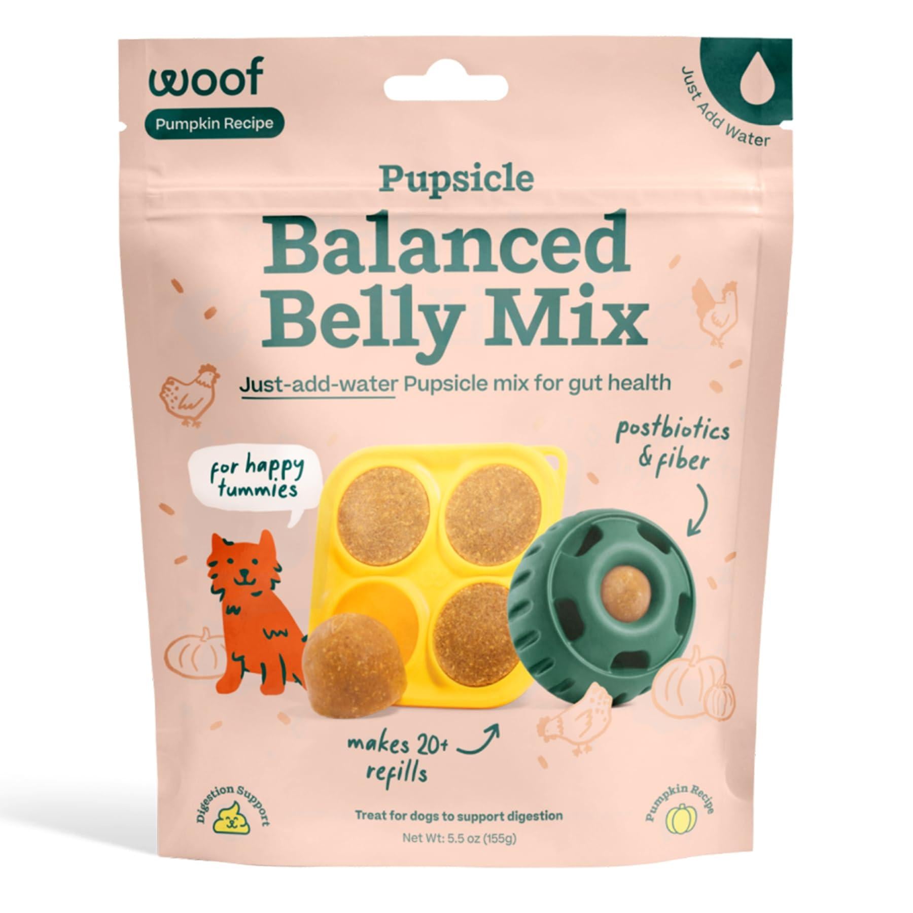 Woof Pupsicle Mix Balanced Belly Dog Treats, 5.5-oz