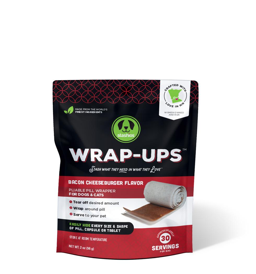 Stashios Wrap-Ups Bacon Cheeseburger Flavored Dog & Cat Treats, 2-oz