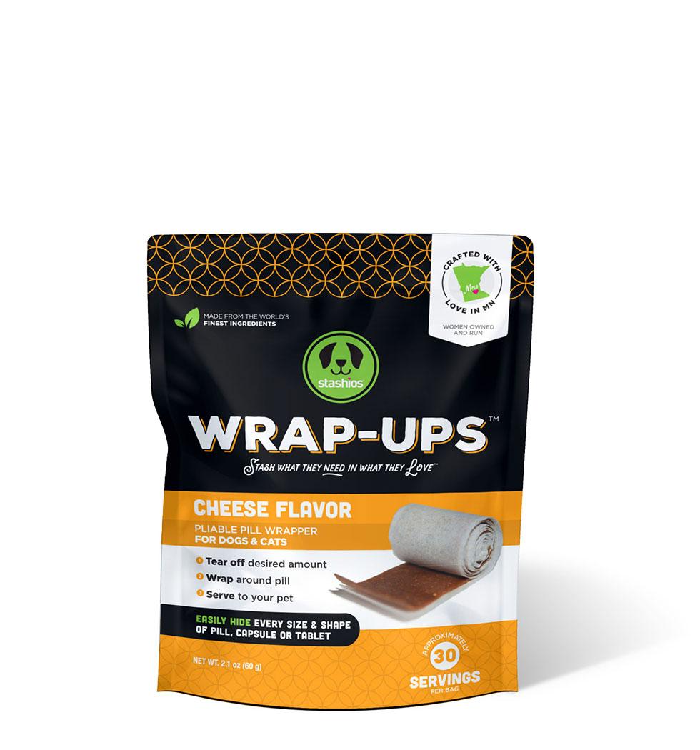 Stashios Wrap-Ups Cheese Flavored Dog & Cat Treats, 2.1-oz