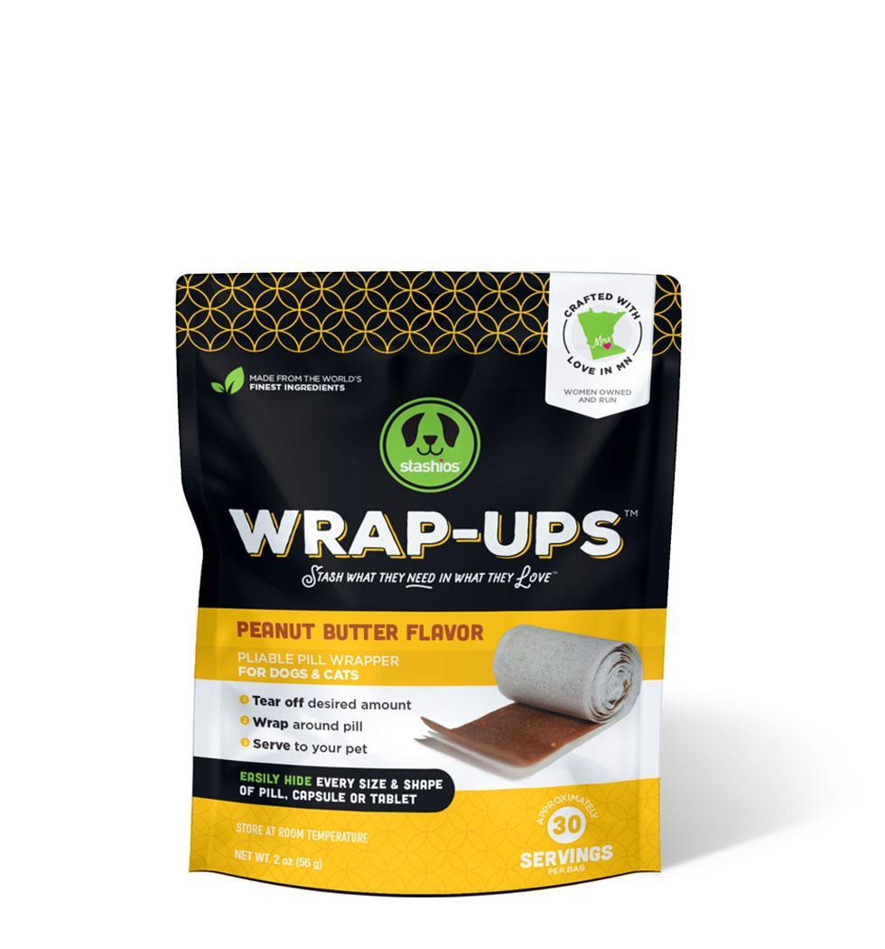 Stashios Wrap-Ups Peanut Butter Flavored Dog & Cat Treats, 2-oz